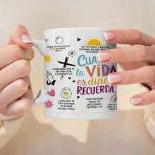 1pc 11oz Spanish Bible Verse Coffee Mug With Inspirational Christian Prayer Quotes - Colorful Spanish Scripture Cup, Dishwasher  Ceramic Tea Cup For Women, Men, Grandma, Grandpa - Ideal Birthday/Christmas Gift For Home, Church, Or Daily Use - Reusable Faith-Based Kitchenware With Spanish Bible Verse Printing, Pray Quote Design, And Durable Ceramic Construction For Hot Beverages. Cups With Bows, Anniversary Gift For Him, Tazas Para Café Bonitas, Cup Set, Cups Christmas, Coffee Mugs Large, Coffee Cups Reusable, Mugs For Couple, Coffee Cups For Men, Mugs Coffee Set, Termo De Agua, Travel Essential, Termo Para Café Caliente, Coffee Mugs Women, Coffee Cups - C - 查看 6