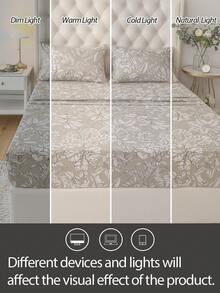 Bộ 4 món, 100% Polyester, họa tiết lá đồng quê, ga trải giường có chun sâu 35cm, bộ chăn ga gối (2 vỏ gối + 1 ga trải giường + 1 ga chun), bộ chăn ga gối hiện đại dùng được cả bốn mùa, phong cách tối giản, mềm mại và thoải mái, thoáng khí. - Nhiều màu - Xem 7