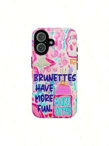 Mclaiwoodshop Brunettes Have More Fun Phone Make It Fun Pink Collage Summer Cute Girls Phone Phone Cover Hard 2-Piece Phone Cases,Suitable IPhone17/IPhone17/IPhone17 Pro/IPhone17 Pro/16 Pro/15 Pro/14 Pro/13 Pro/12 Pro Family & Friends - 1pc - View 11