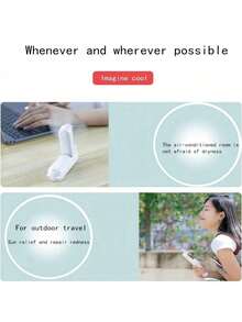 AIRPROSSING New Foldable USB Mini Handheld Fan, 3-In-1 USB Rechargeable Portable Hand Fan With Power Bank And Flashlight, Suitable For Travel/Summer/Concerts/Eyelashes, Gift For Women - Handheld - View 9