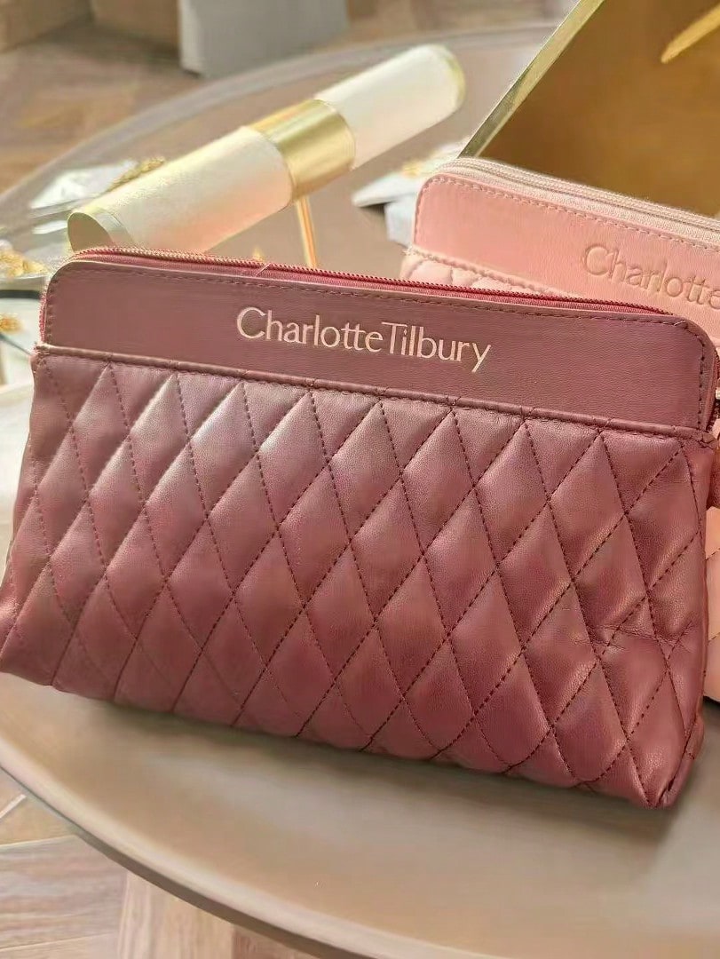 Charlotte Tilbury Women's Portable Cosmetic Bag, Travel Toiletry Makeup Organizer - Burgundy - View 1