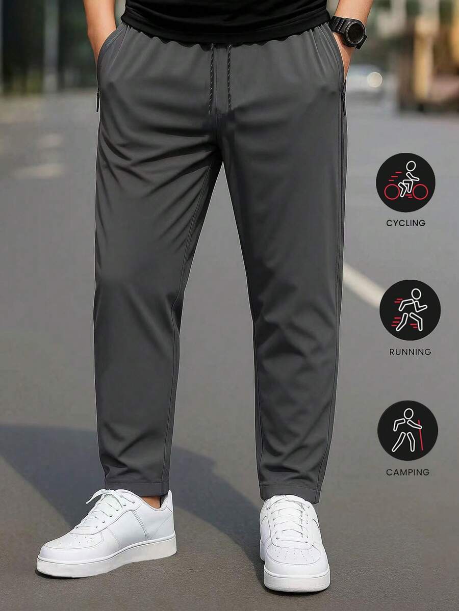 1 Piece Men's Plus-Size Loose Casual Sports Thin Trousers, Men's Trousers With Slim Cover, Suitable For Daily Wear And Sports, Men's Gift.