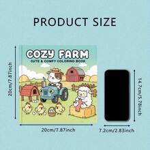 24-Page Warm Farm Coloring Book, High-Quality Paper, Adorable Farm Animals & Harvest Scenes, Thick Lines For Easy Coloring, Single-Sided Printing, Enhances Focus & Hand-Eye Coordination, Perfect Gift For Family & Friends, Suitable For Back To School, Easter, Halloween, Mother's Day, Christmas, Birthday And Other Holidays - Warm Farm Coloring Book - View 2