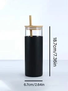 1 pièce Tasse en verre personnalisée en silicone avec paille, design de nom personnalisable, tasse en verre réutilisable avec couvercle et paille. Idéal pour une tasse de Noël, un cadeau de demande de demoiselle d'honneur, une faveur de fête entre amis. Convient pour toutes les saisons, le camping, les voyages et l'utilisation quotidienne, parfait pour un pendaison de crémaillère, la maison, le bureau, l'école et diverses occasions - Multicolore - Voir 9