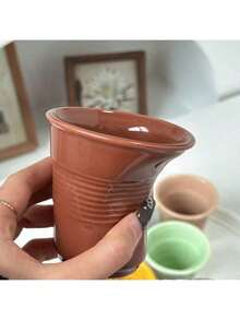 不对称造型陶瓷咖啡杯，采用梅洛德染色工艺精心设计，适合家庭使用。 - 彩色 - 查看 7