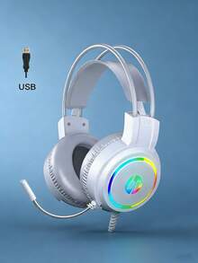 HP Headset Gaming H100: Efek pencahayaan RGB dinamis multi-warna, pengalaman audio yang imersif, mikrofon peredam kebisingan yang jernih, ikat kepala adaptif, peralihan mode ganda, kompatibel dengan PC dan ponsel. - View 8