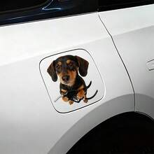 BRUP 1 pieza Pegatina divertida de boquilla de combustible de Husky para decoración de auto - Pegatina humorística para tapa de gasolina autoadhesiva y removible - animal - Ver 10