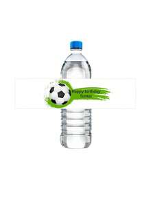 10 nhãn dán bình nước chủ đề bóng đá tùy chỉnh, nhãn dán bình nước bóng đá in tên sinh nhật cá nhân, nhãn dán tiệc tùy chỉnh, đa chức năng, có thể điều chỉnh, chống nấm mốc. - Nhiều màu - Xem 6