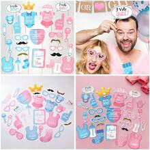 30 piezas Accesorios para fotos de fiesta de revelación de género - A - Ver 7
