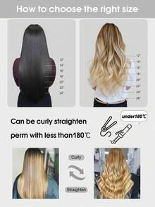 Tóc nối kẹp SUYYA 14 inch làm từ tóc người Remy tự nhiên, màu vàng tro ánh kim, vàng bạch kim, tóc thật thẳng mượt, dành cho nữ. - S18/613 - Xem 8