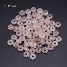 20 hạt đá bán quý tự nhiên, lỗ lớn, hình bàn tính, thời trang, làm từ đá Opal, Amethyst, Unakite, Rose Quartz, thích hợp làm vòng cổ và vòng tay. - 20 màu sắc khác nhau - Xem 13