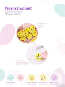 1个/10个笑脸橡皮擦，可爱的笑脸橡皮擦，设计有趣，是节日礼物和奖品的完美之选，适合学生和老师使用。 - A - 查看 9