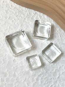 可重复使用的玻璃指甲油调色盘，易于清洁的美甲绘画工具 - 無色 - 查看 4