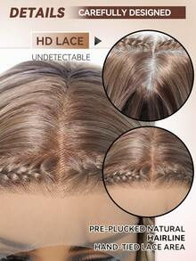 26英寸渐变金色波浪卷蕾丝前假发，耐热合成纤维，适合女性日常佩戴、角色扮演、派对等场合，自然逼真，透气帽设计，长款铂金色波浪假发 - 漸變金色 - 查看 7