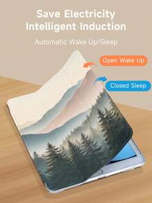 Kingsung Ốp bảo vệ máy tính bảng họa tiết phong cảnh, tương thích với iPad 9.7/10.2/10.5/10.9/12.9/Pro 11, thế hệ thứ 10, Air 8 (M4) 2026 (11 inch), Air 8 (M4) 2026 (13 inch), tương thích với Samsung Galaxy Tab S6 Lite 10.4 inch, tương thích với Kindle Paperwhite thế hệ thứ 12 2024, Kindle thế hệ thứ 11 2022, màu Clara, chống rơi vỡ mềm mại, chân đế thông minh/tự động bật/tắt màn hình. - Nhiều màu - Xem 5