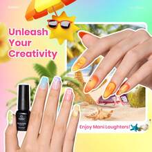 Beetles 36 Colors Gel Nail Polish Set, Pastel Jelly Pink Purple White Green Glitter Gel Kit With Base & Top Coat, Nail Tools, Soak Off UV Nail Art, Salon DIY Manicure Gift For Women - 36 Colors Colorful holidays - 查看 4
