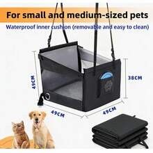 A Large Car Dog Kennel Pet Travel Car Mat Front Car Seat Pet Mat Dog Basket - Multicolor - View 6