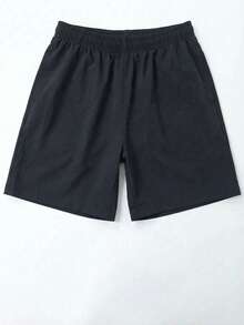 1pc Women's Sports Shorts, Women's Bermuda Shorts, Drawstring Waist Design, Multiple Colors Available, Women's Running Workout Shorts For Summer Outdoor Wear, Quick-Dry Casual Breathable Shorts - Black - View 6
