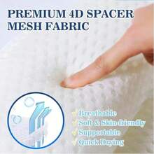 1 pieza Almohada para bañera, malla 3D con ventosa, antideslizante y lavable, respaldo de spa para bañera - B - Ver 8