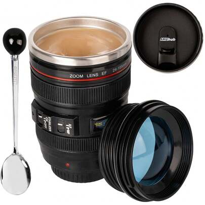 Vaso aislado con temática de cámara, soporte multifuncional para bolígrafos de lujo, regalo creativo de alta gama para fotógrafos, presente elegante para cumpleaños, Día de San Valentín, no es un regalo cliché