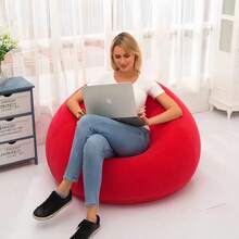 Large Size Inflatable Slouchy Sofa Chair, PVC Casual Recliner Beanbag Sofa, Living Room Supplies & Gift - Multicolor - View 15