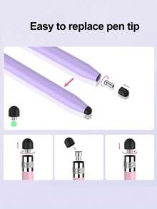 1pc Universal Alloy Dual-Tip Capacitive Stylus Pen, Suitable For IPad, Smartphone, Tablet - Multicolor - View 6