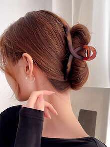 3pcs/1pc Women's 13cm/5.12in Ink Gradient Matte Fashion Back-Of-Head Hair Claw Clip Hair Accessory, Versatile, Elegant & Minimalist, Suitable For Daily, Casual, Party, Beach, Vacation, Hairstyle Design, Face/Hair Washing, Makeup, Clothing Accessory, Spring Hair Claw, Summer Hair Claw, Autumn Hair Accessory, Winter Hair Claw - Multicolor - View 3