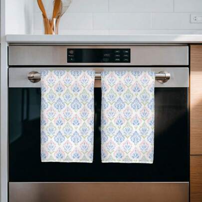 Bộ 2 khăn lau bếp hình chữ nhật siêu thấm hút, chất liệu microfiber, in họa tiết retro, kiểu màu nước, kích thước 40*60cm, thích hợp dùng lau bát đĩa, khăn tay, trang trí nhà bếp, quà tặng tân gia, phù hợp cho nhà bếp và phòng tắm, tuyệt vời cho các bà nội trợ và các buổi họp mặt gia đình, giá cả phải chăng, vật dụng thiết yếu trong gia đình.