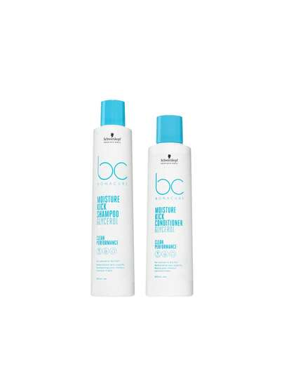 Schwarzkopf Professional [Bundle] BC Bonacure Moisture Kick Shampoo 250 Ml + Moisture Kick Conditioner 200 Ml