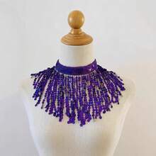 1 chiếc vòng cổ choker tua rua lấp lánh dành cho nữ, phụ kiện vòng cổ đính sequin lấp lánh phù hợp cho múa bụng, lễ hội hóa trang, lễ hội Halloween. - Nhiều màu - Xem 20