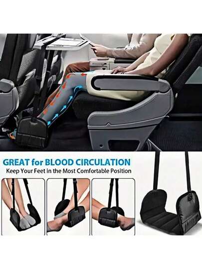 1pc Travel Footrest Cushion, Choose Comfort For Your Journey! It Is A Foot Hammock For Sleeping On Long Flights And Trips, With A Clever Hammock Design That Effectively Relieves Travel Fatigue. It Is Also Suitable For Car, High-Speed Rail Travel, And As A Helpful Tool To Prevent Prolonged Sitting In The Office. Wherever You Are, It Can Create A Comfortable Resting Environment For You.