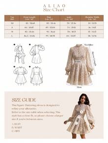 Aliao Elegant Peacock Feather Embroidery Sheer Puff Sleeve Dress, Dignified And Graceful Ladies Dress, Old Money Style, Ladies Dress, Ball Gown, Graduation Dance Dress, Palace Style, New Year, Valentine's Day Outfit, Elegant Lady, Beach Wear, Thanksgiving Outfit, Graduation Dress Vacation - Apricot - View 10