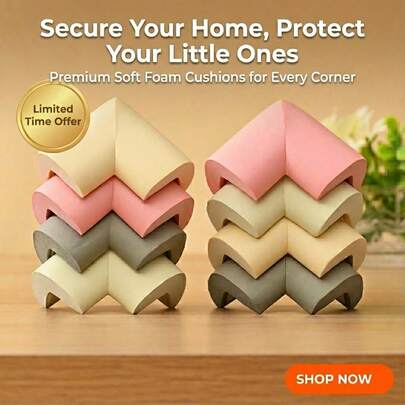 Sponge Anti-Collision Corner Guards, Desk & Coffee Table Edge Protectors, Table Corner Protection Strips
