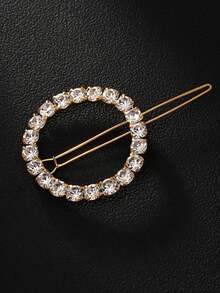 1/2pcs Minimalist Delicate Hollow Geometric Round Metal Hair Clips, Suitable For Women And Girls To Wear On Any Occasion. Elegant Gold Round Hair Clips - Firmly Secured, Suitable For Casual And Formal Occasions,Summer,Holiday,Travel - Multicolor - View 9