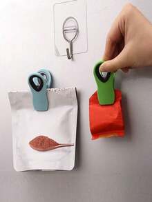 3pcs Chip Clips, Multi-Color Food Packaging Clips, Multipurpose Refrigerator Magnets, Household Magnetic Clips, Food Storage Bag Clips, Snack Bag Clips, Chip Bag Clips, Versatile Food Storage Clips Suitable For Various Plastic Bags And Snack Bags, Great For Kitchen Organization And Storage - Multicolor - View 6