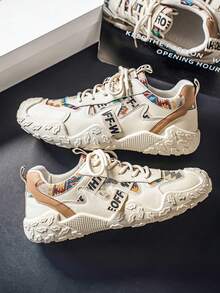 Giày đế bằng dệt kim, giày thể thao đôi đa năng, giày thể thao thoải mái, thoáng khí (Chữ cái ngẫu nhiên) - Mika - Xem 5