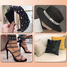 1000颗热熔半圆珍珠，平底珍珠珠，底部带热熔胶，热熔陶瓷水钻，半圆平底珍珠凸面宝石钻石，适用于DIY服装婚纱 - 6MM - 查看 6