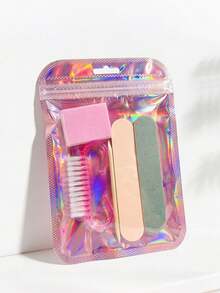 5-Piece Set / 25-Piece Disposable Manicure Tool Kit-Basic Nail Care Tools, Including Mini Nail Files, Buffers, Bulk-Packaged Handle Brushes, And Cuticle Sticks. Individually Packaged. Suitable For Hand And Foot Care, Salon Use, Mini Nail Buffers, And Cuticle Sticks For Salons / Home Use, Nail Supplies, Nail Tools, Nail Art Tools, Back-To-School Season, Nails, Nail Tools For Applying - Multicolor - View 6