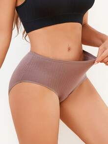 9-Pack Women's Multi-Color Cotton Briefs: Soft, Comfortable, Breathable, Skin-Friendly, Full-Coverage, Non-Riding, High-Waisted, Plus Size (S-XXL) - 彩色 - 查看 5