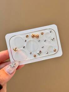 Miếng dán bảo vệ ống kính camera sang trọng họa tiết da báo 3D, nơ đính đá hình trái tim và bướm, tương thích với iPhone 17 Pro Max 17Pro, màng bảo vệ ống kính cứng cáp. - nơ in hình da báo - Xem 5