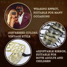 96 Pcs Couple Masquerade Venetian Mardi Gras Halloween Props Adults Costume Ball Party Cosplay - Initial - View 5