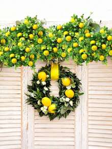 2 piezas/6 piezas Ramas artificiales de limón, plantas artificiales, decoración estacional, boda, graduación, mesa, habitación, oficina, jardín, interior, regalos de fiesta, dormitorio, Día de San Valentín, Pascua, decoración del hogar - Eucalipto Limón - Ver 6