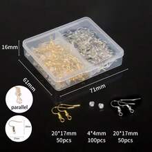 WGRXIRANYKM 100pcs/Box 20x17mm Earring Hooks, DIY Jewelry Making Accessories, Iron Hooks, Earring Wires, Jewelry Supplies - Multicolor - View 7