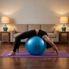 1pc Anti-Burst Yoga Ball, PVC Material, Fitness Balance Ball For Pregnancy, Adult Weight Loss & Shaping Core Training, Non-Slip & Thick Design, Suitable For Home, Office Pilates Fitness, Easy To Inflate/Deflate/Store, Multi-Color Unisex, Yoga Ball, Fitness Ball, Balance Ball, Pregnancy Ball, Labor Ball, Anti-Burst Yoga Ball, Pilates Ball, Core Training Ball, Home Fitness Ball, Office Fitness Ball - Random Color - View 7
