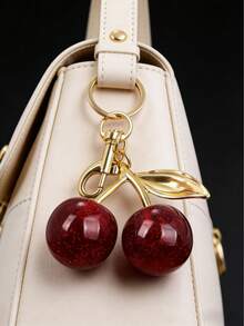 1pc Cute Cherry Shaped Aluminum Alloy Buckle, Suitable For All Seasons - Multicolor - View 3