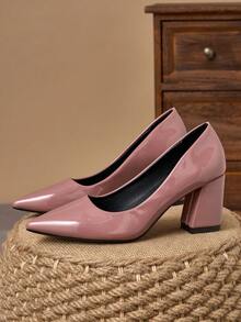 MonaNise Damen Spitzschuh Mode 7cm Plateau High Heel Schuhe, vielseitig für Partys, Lässig und formelle Anlässe - Pink - Übersicht 5