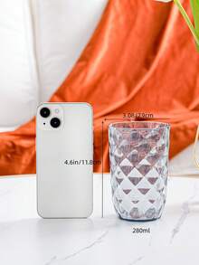 2个/4个装菱形图案透明牙刷架杯，家用饮水杯 - 彩色 - 查看 15