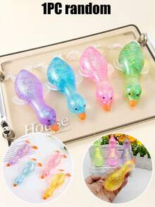1/3/4/5pcs Shiny Crystal Salamander Squishy Toys, Soft Slow Rebound, Anti-Stress Fidget Toys, Cute Small Gadgets, Taba Squishy, Portable Travel Finger Pinching Toys, Soft & Adorable, Suitable For All Ages Including Autism, Office Workers, Students, Ideal Holiday Gifts, Small Cute Fun Gifts - 彩色 - 查看 43