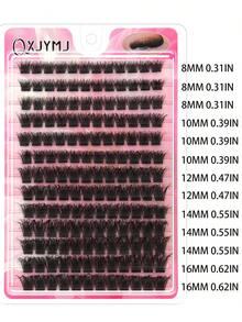 156 Pieces Of Clustered Individual False Eyelashes, Professionally Made, Natural Effect, D-Shaped Curl, Suitable For DIY Eyelash Extension For Glamorous Looks, Length 10-16mm, Natural Appearance Eyelash Clusters, Fluffy Clustered Eyelashes, DIY Eyelash Extension, Eyelash Clusters, Individual False Eyelashes, Eyelashes, False Eyelashes - D - Xem 3