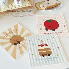 强力去角质海绵，吐司形状海绵，可爱加厚深层清洁厨房擦洗海绵，三明治式洗碗海绵，适用于厨房清洁 - 多色 - 查看 5